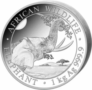1 kg Silber Somalia Elefant 2023