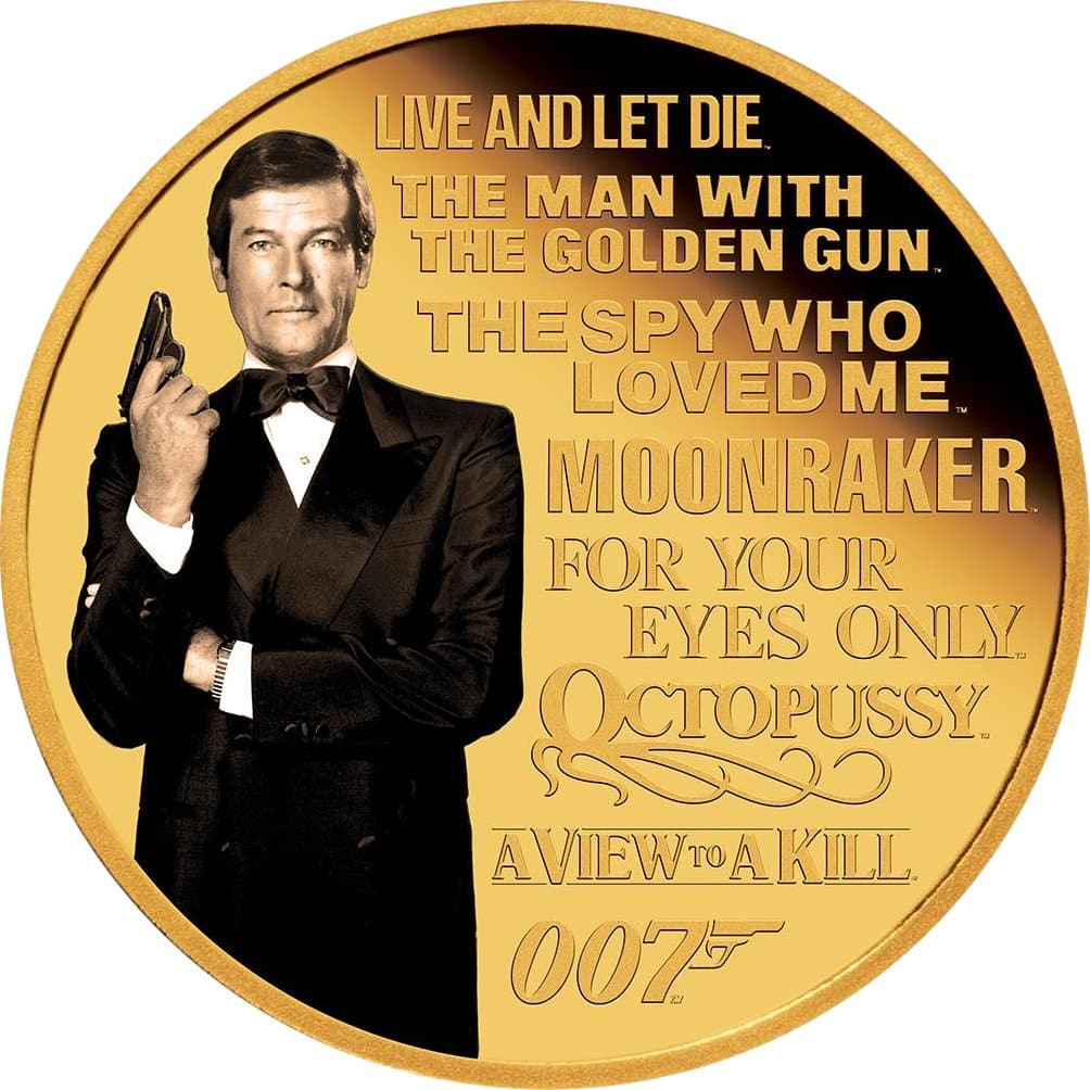 1/4 Unze Gold James Bond 007 - Roger Moore 2023 PP (Auflage: 1.000 | Polierte Platte)
