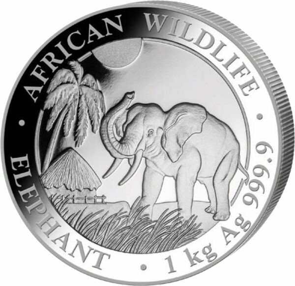 1 kg Silber Somalia Elefant 2017