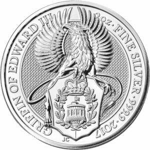 2 Unze Silbermünze Queen's Beasts Griffin 2017