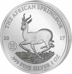 1 Unze Silber Afrikanischer Springbock 2017
