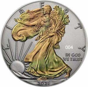 1 Unze Silber American Eagle 2021 ( Goldhologramm | Auflage: 500)