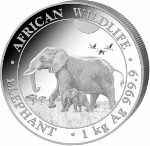 1 kg Silber Somalia Elefant 2022