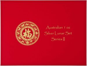 Lunar Serie II Münzbox für 12 x 1 Unze Silbermünzen (rot)