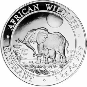 1 kg Silber Somalia Elefant 2011