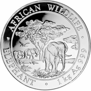1 kg Silber Somalia Elefant 2012