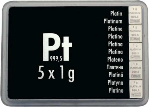 5g Platin Tafelbarren