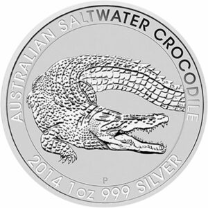 1 Unze Silber Salzwasser Krokodil 2014