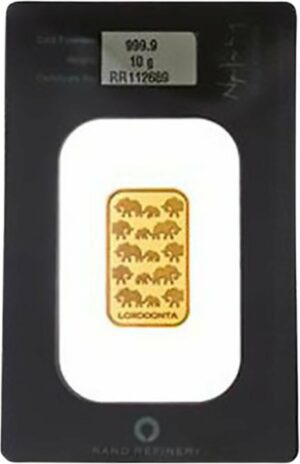 10 g Elefanten Goldbarren (Rand Refinery)