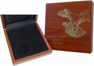 Canadian Wildlife Serie II Münzbox für 4 x 1 Unze Silbermünzen