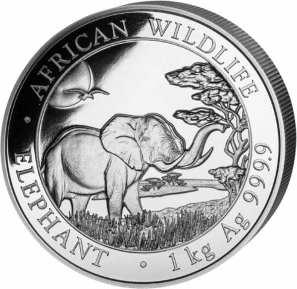 1 kg Silber Somalia Elefant 2019