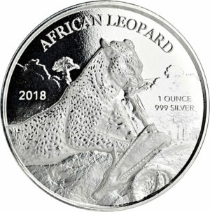 1 Unze Silber African Ghana Leopard 2018 (Auflage: 8.500)