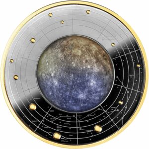 Silber Sonnensystem Merkur (Auflage: 555 | vergoldet | Ruthenium)