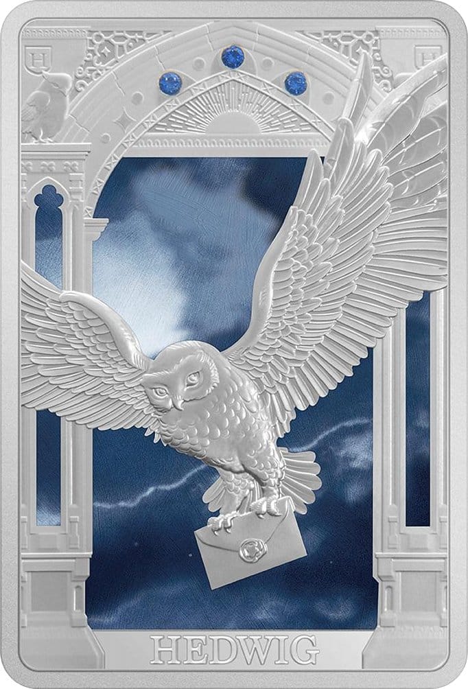 1 Unze Silber Hedwig Harry Potter Magische Kreaturen 2023 PP (Auflage: 2.000 | coloriert | Polierte Platte)
