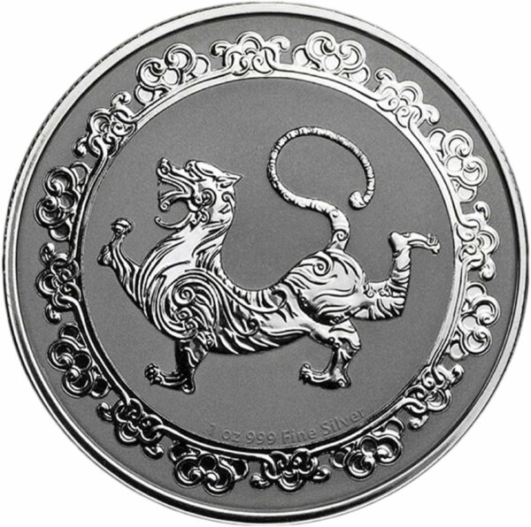 1 Unze Silber Celestial White Tiger 2019 (Auflage: 10.000)