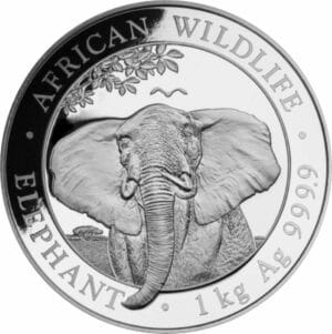 1 kg Silber Somalia Elefant 2021