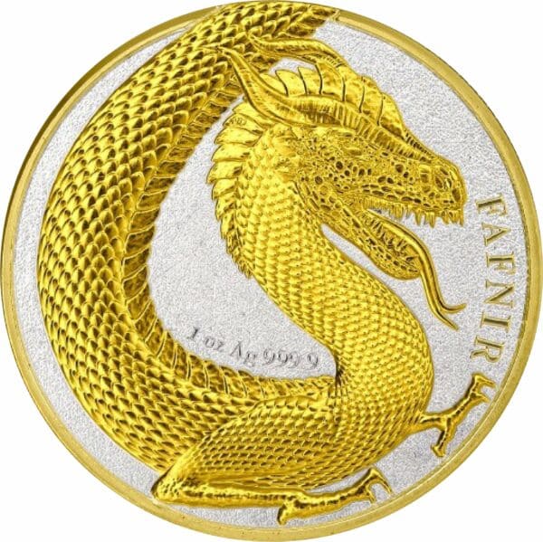 1 Unze Silber Fafnir 2020 (Auflage: 100 | High Relief | teilvergoldet)