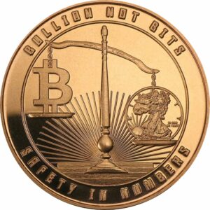 1 Unze Kupfermünze Bitcoin Waage