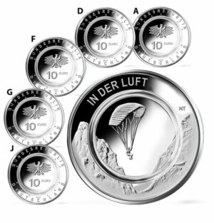 10 Euro "In der Luft" 2019 PP (Komplettsatz: A