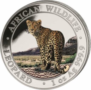 1 Unze Silber African Wildlife Leopard 2018 (coloriert | Auflage: 5.000)