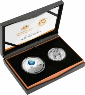 50 Jahre Mondlandung Partnerschafts-Set mit US Mint 2019 PP (2-Werte-Set | Auflage: 10.000 | Gewölbt)