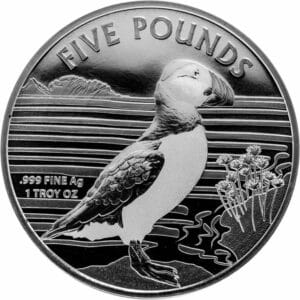 1 Unze Silber Alderney Papageientaucher (Auflage: 10.000 Stücke)