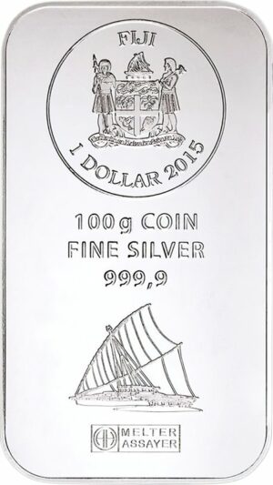 100g Silber Fiji Münzbarren (Argor Heraeus)