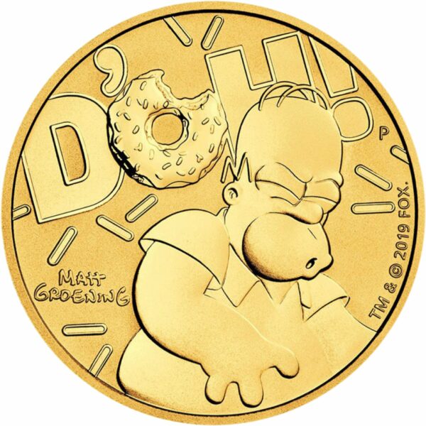 1 Unze Gold Homer Simpson 2020 (Auflage: 4.500 Stücke)