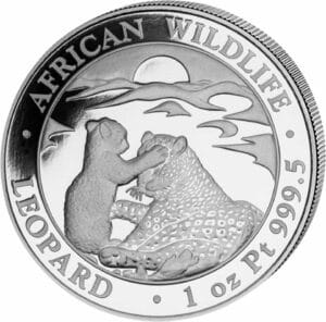 1 Unze Platin African Wildlife Leopard 2019 (Auflage: 30  | Etui & Zertifikat)