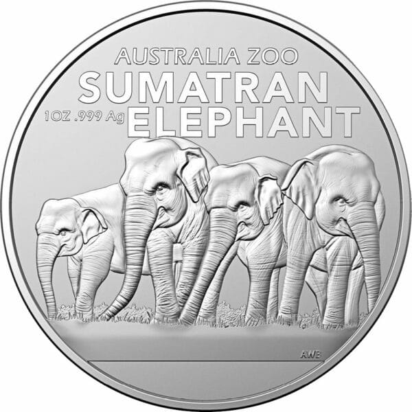1 Unze Silber Australien Zoo Sumatra Elefant 2022 (Auflage: 25.000)