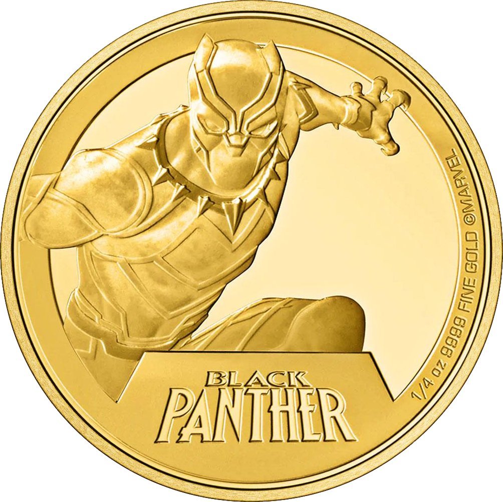 1/4 Unze Gold Marvel Black Panther 2023 PP (Auflage: 500 | Polierte Platte)
