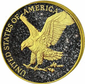 1 Unze Silber American Eagle 2023 Black Diamond Edition (Auflage: 100 | teilvergoldet)