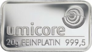 20g Platinbarren Umicore