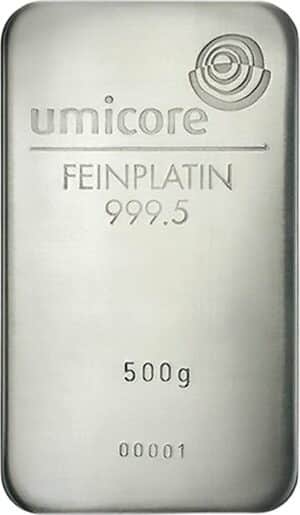 500g Platinbarren Umicore