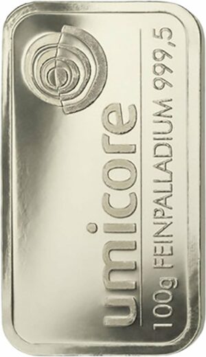 100g Palladiumbarren Umicore