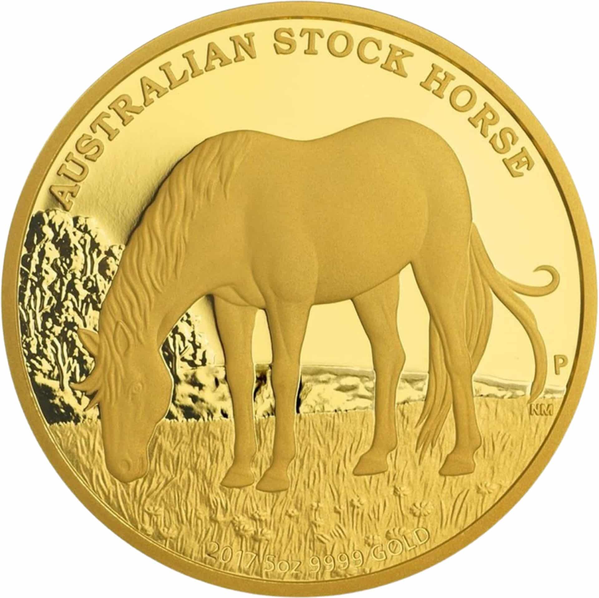 5 Unze Gold Stock Horse 2017 PP (Auflage: 99 | inkl. Box & Zertifikat)