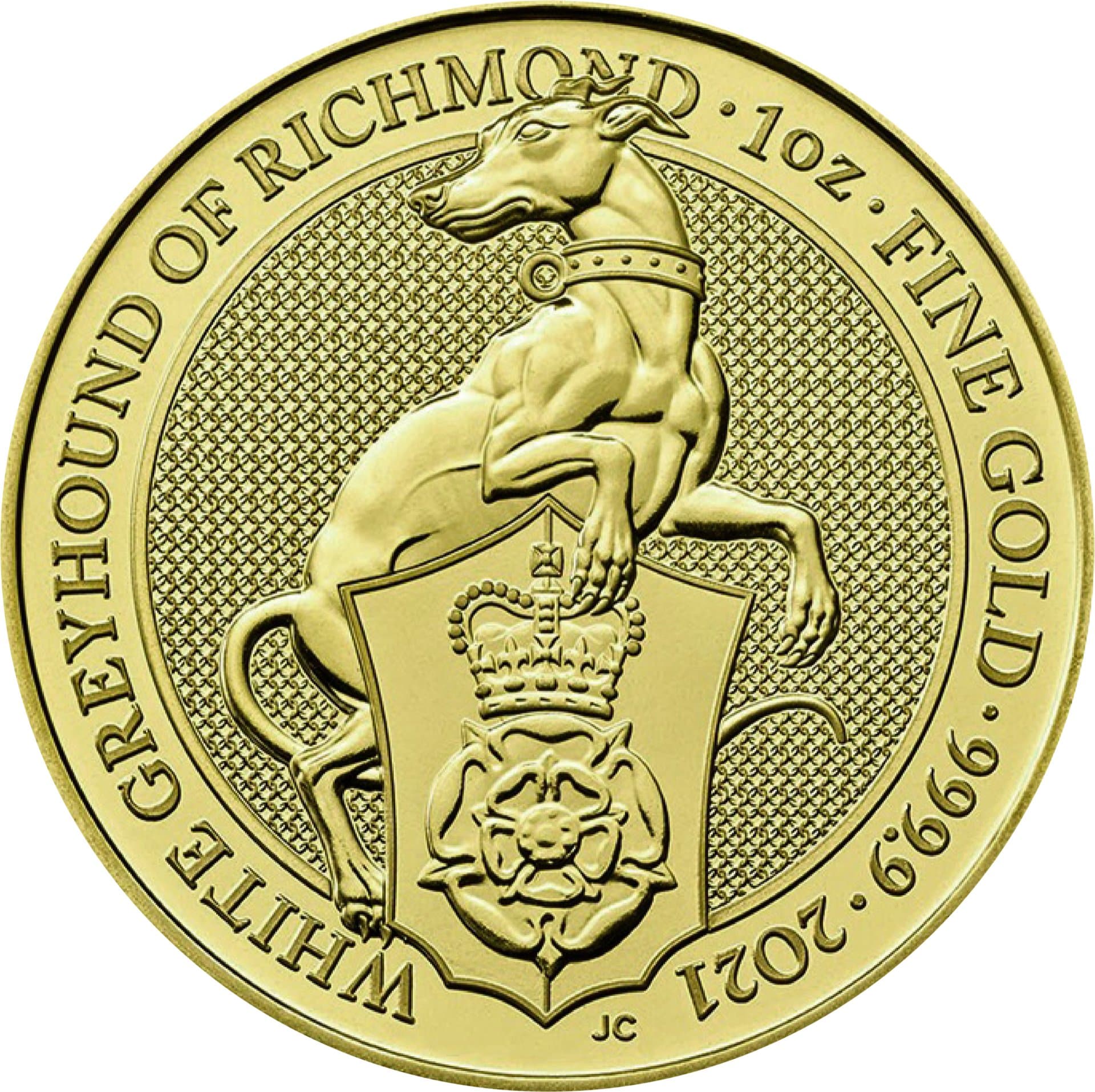 1 Unze Gold The Queen's Beasts The White Greyhound of Richmond 2021