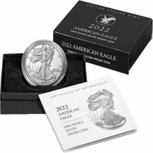 1 Unze Silber American Eagle 2022 PP (Polierte Platte)