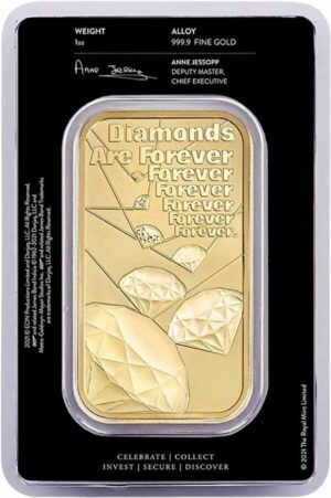 1 Unze Goldbarren James Bond Diamonds are forever (Auflage: 5.000)