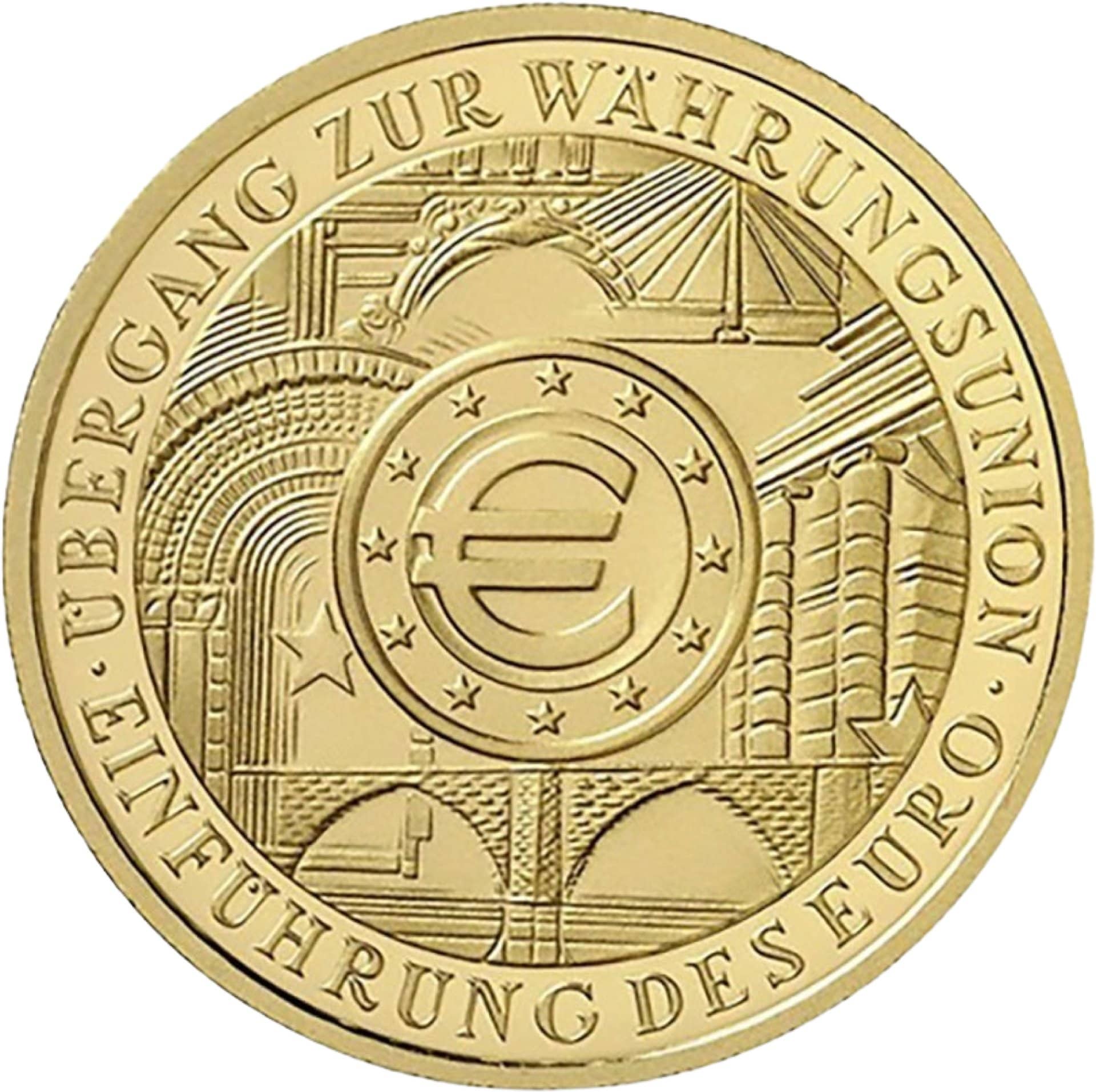 1/2 Unze Gold 100 Euro 2002 Einführung des €